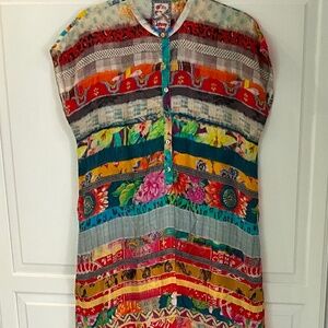 Johnny Was Long Silk Dress